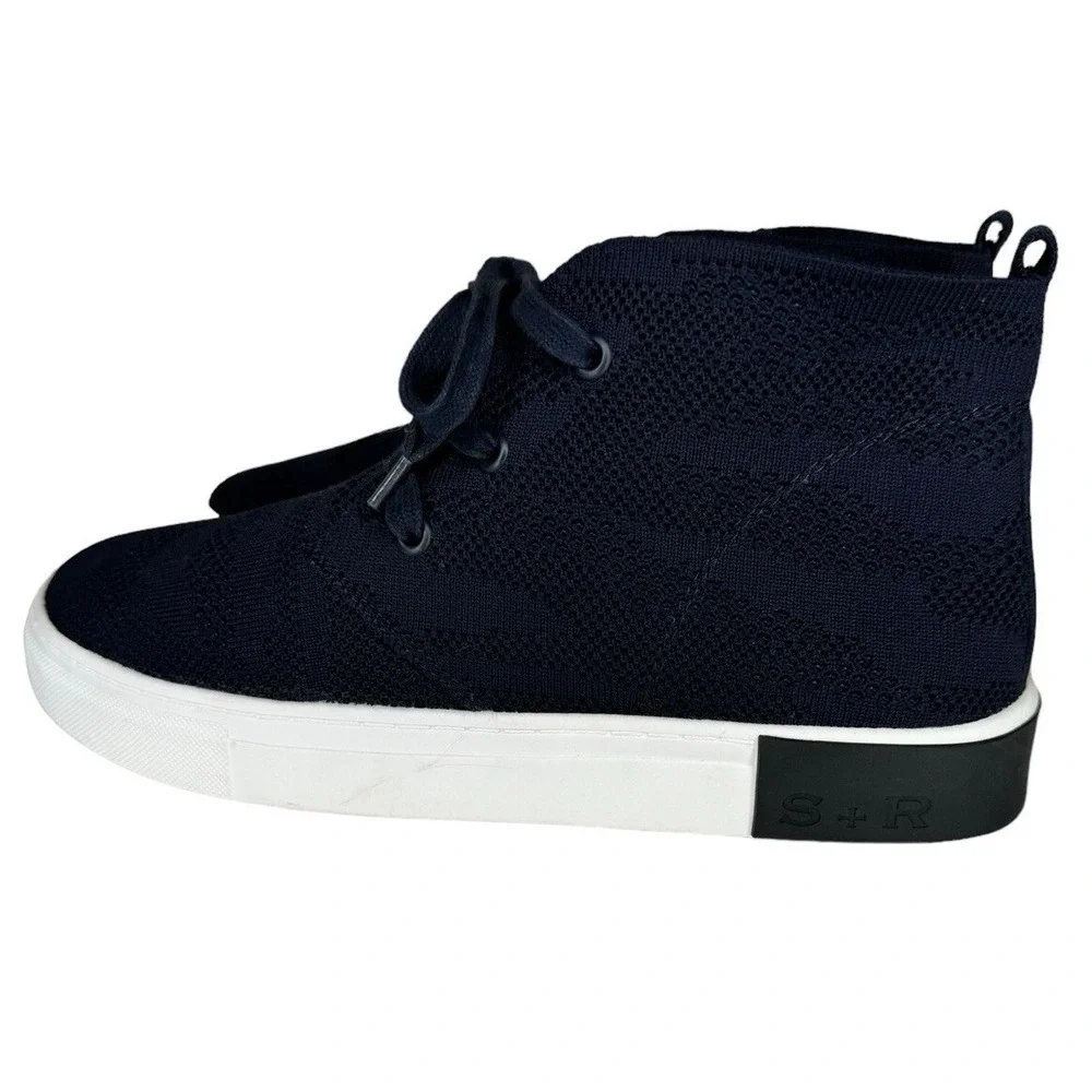 Strauss & Ramm Chukka High Top Knit Sneaker‎ Boots Navy Blue Men's Size 8M